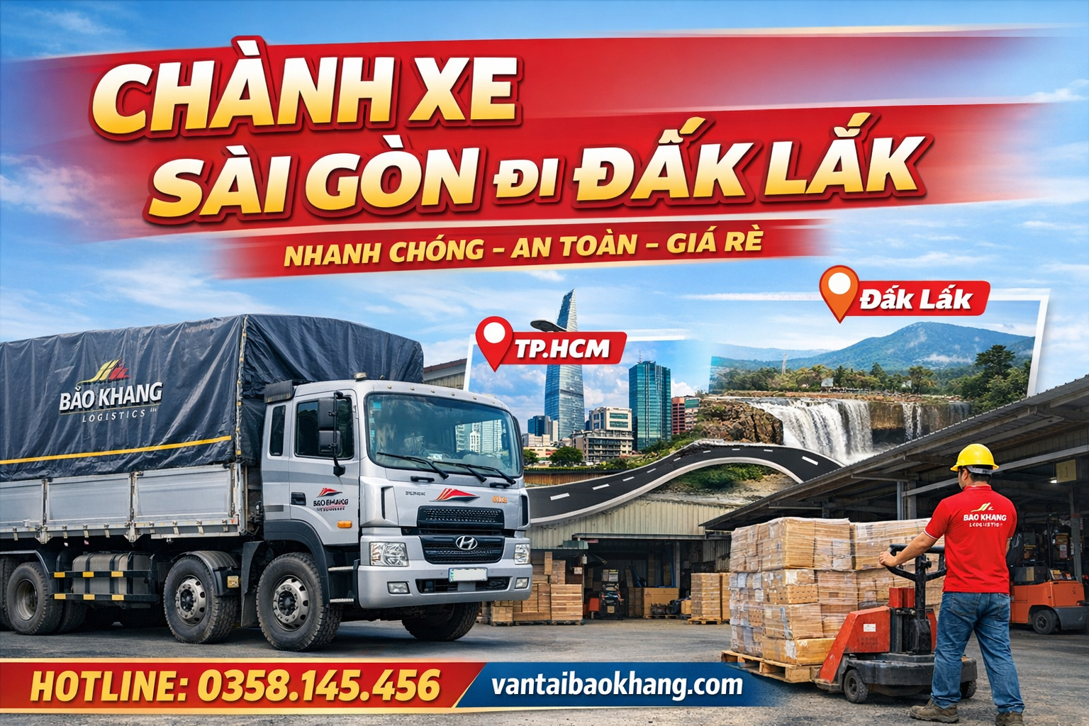 vận chuyển hàng ghép TP.HCM đi Đắk Lắk giá rẻ