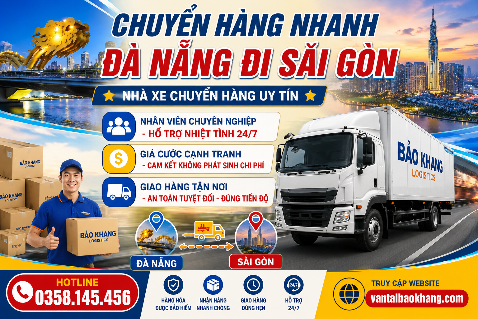 chuyển hàng nhanh Đà Nẵng đi Sài Gòn