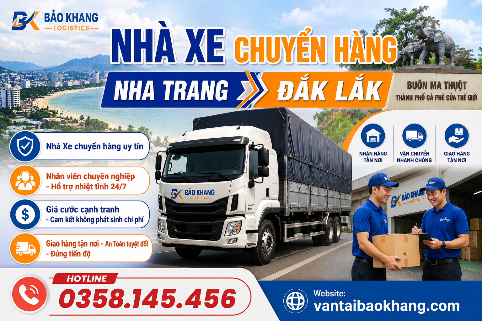 Nhà xe chuyển hàng Nha Trang Đắk Lắk