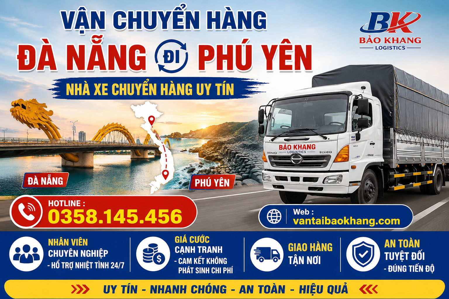 vận chuyển hàng Đà Nẵng đi Phú Yên