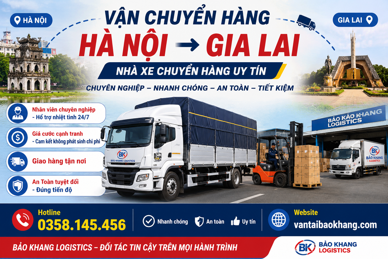 vận chuyển hàng Hà Nội Gia Lai