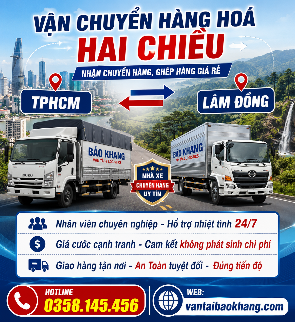 vận chuyển hàng hai chiều TPHCM Lâm Đồng