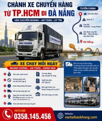 Chành xe chuyển hàng từ TP.HCM đi Đà Nẵng