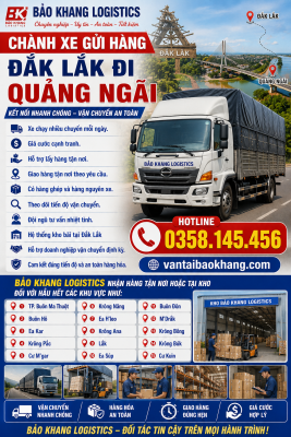 Chành xe gửi hàng Đắk Lắk đi Quảng Ngãi