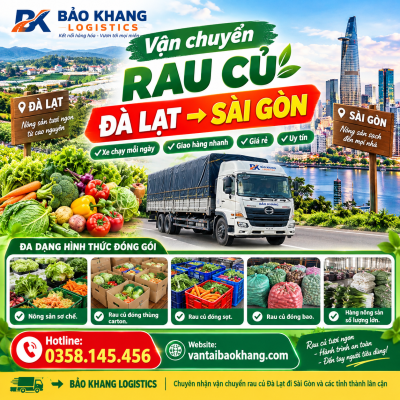 Vận chuyển rau củ Đà Lạt đi Sài Gòn