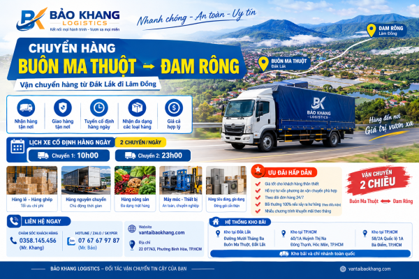 Chuyển hàng Buôn Ma Thuột đi Đam Rông